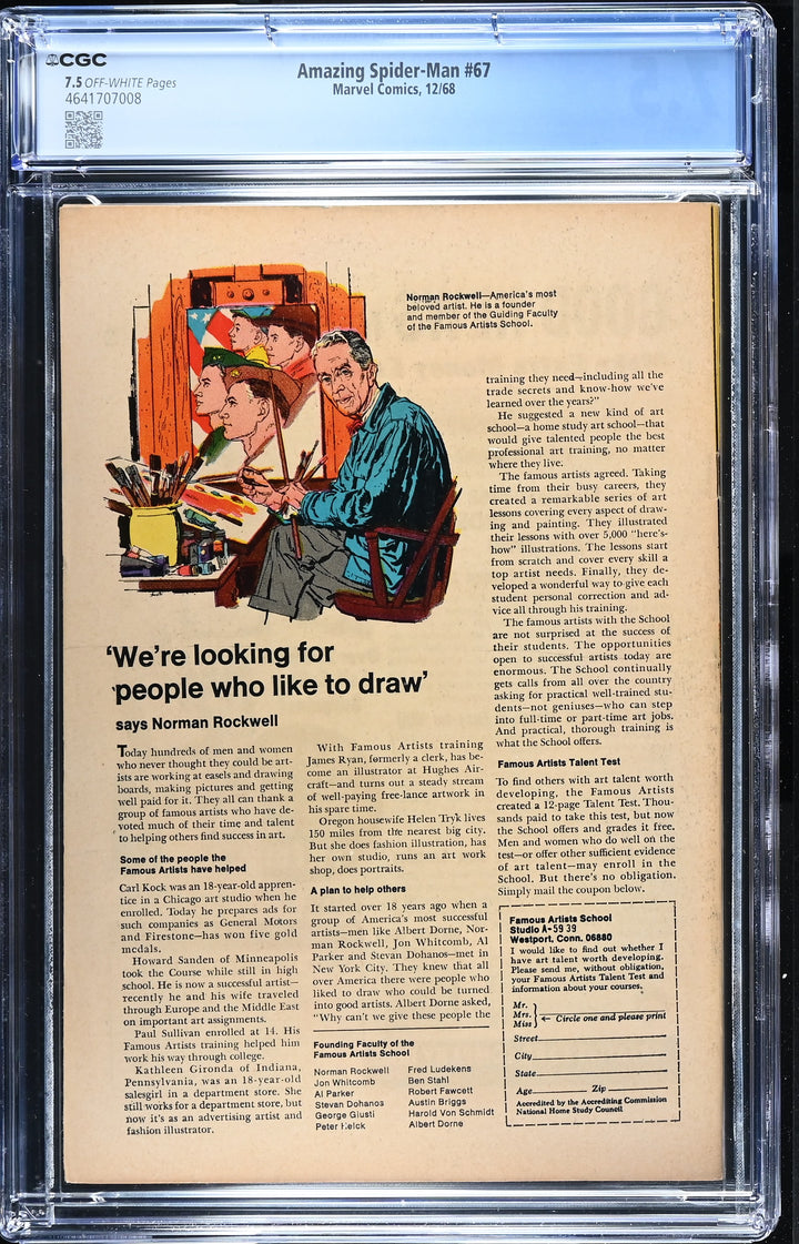 Amazing Spider-Man #67 CGC 7.5