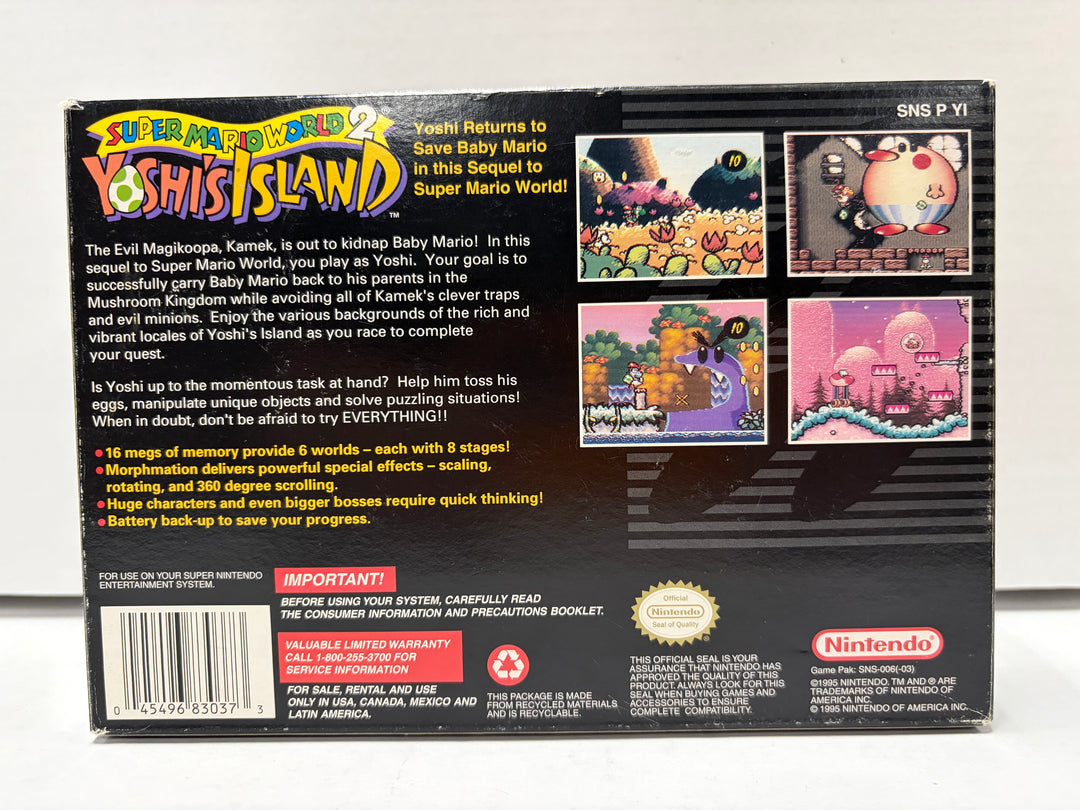 Super Nintendo: Super Mario World 2 Yoshi's Island (Boxed)