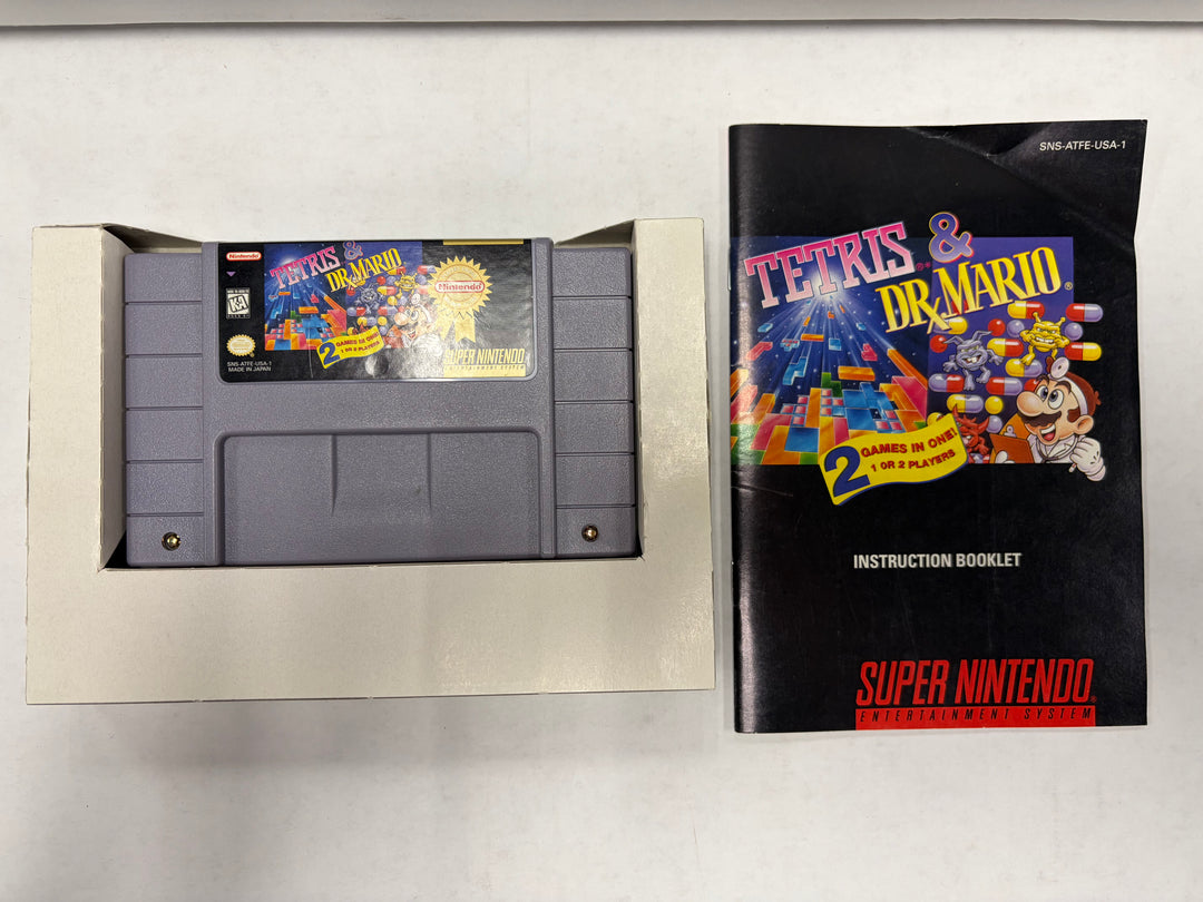 Super Nintendo: Tetris & Dr. Mario Player's Choice (Boxed)