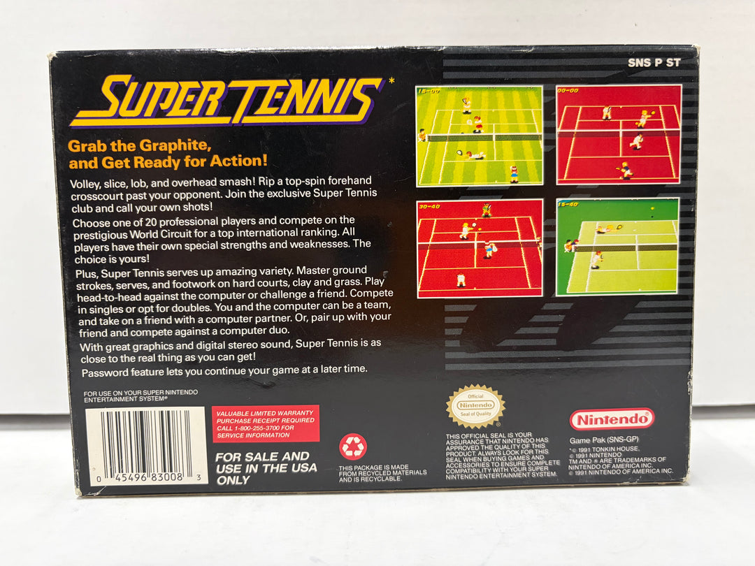 Super Nintendo: Super Tennis (Boxed)