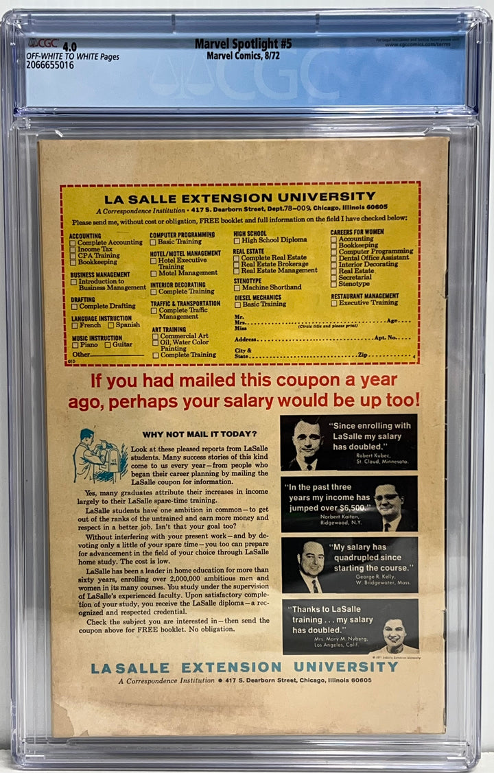 Marvel Spotlight#5 CGC 4.0