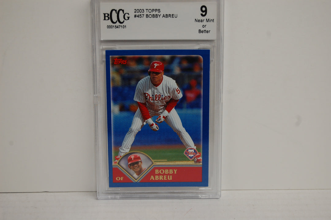 2003 Topps Baseball Bobby Abreu #457 BCCG 9