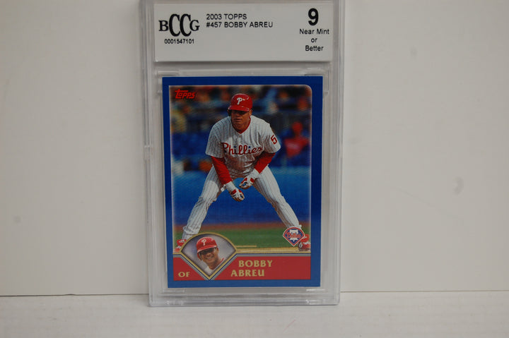 2003 Topps Baseball Bobby Abreu #457 BCCG 9
