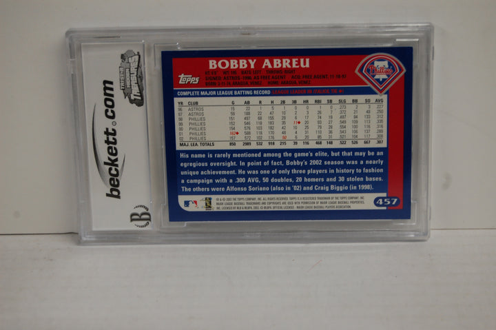 2003 Topps Baseball Bobby Abreu #457 BCCG 9