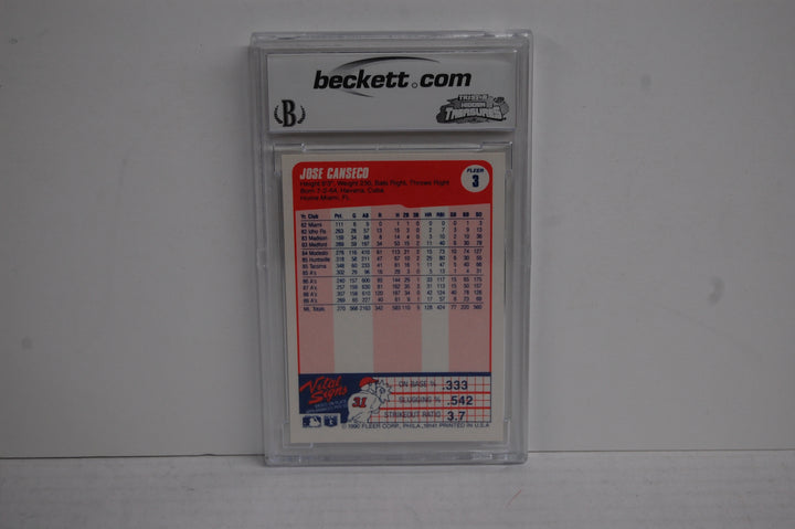 1990 Fleer Baseball Jose Canseco #3 BCCG 9