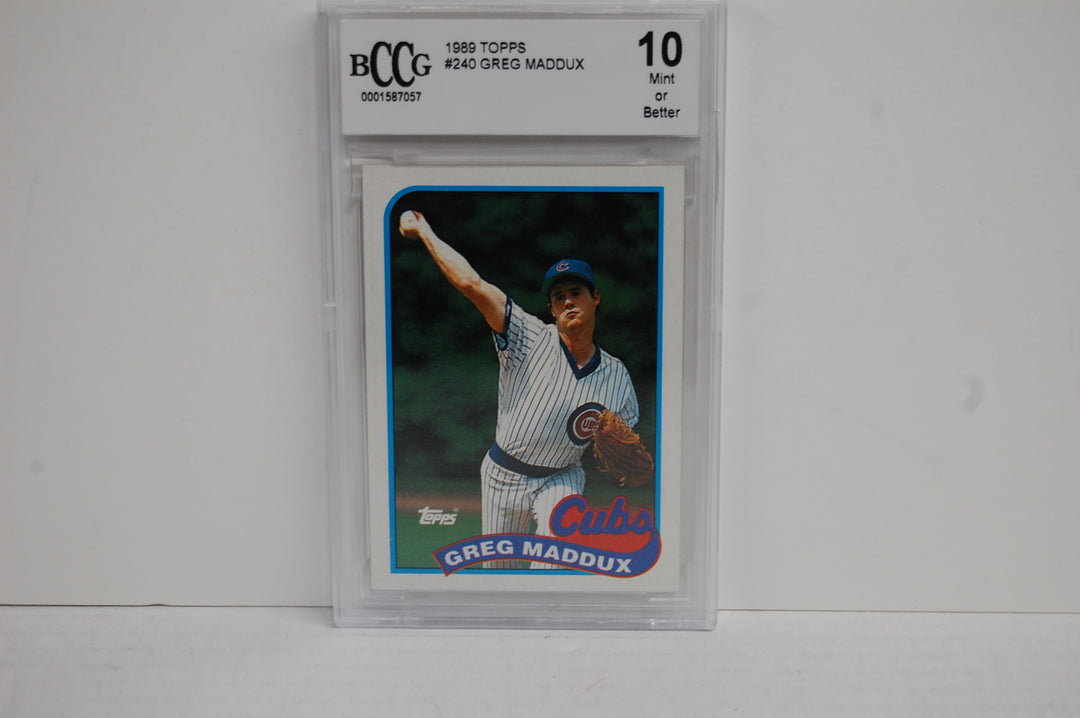 1989 Topps Baseball Greg Maddux #240 BCCG 10
