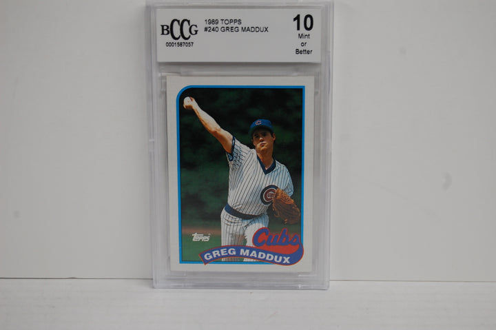 1989 Topps Baseball Greg Maddux #240 BCCG 10