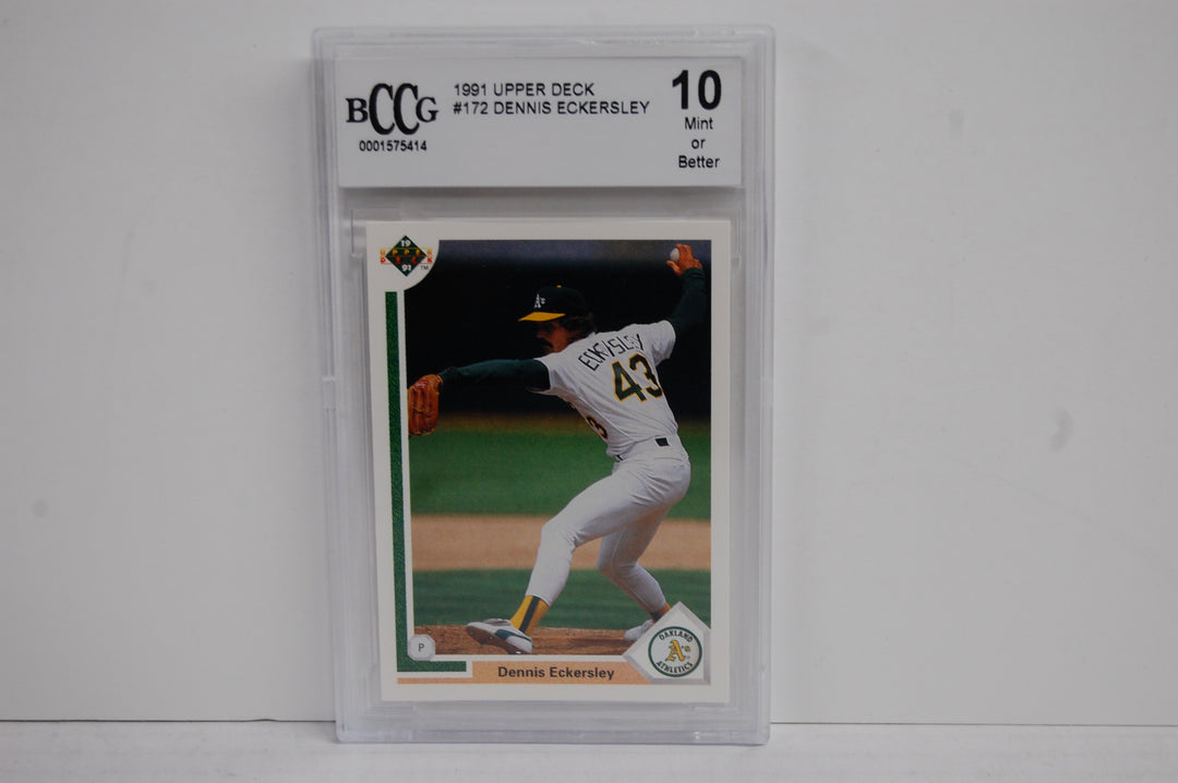 1991 Upper Deck Baseball Dennis Eckersley #172 BCCG 10