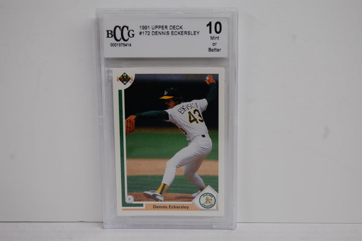 1991 Upper Deck Baseball Dennis Eckersley #172 BCCG 10