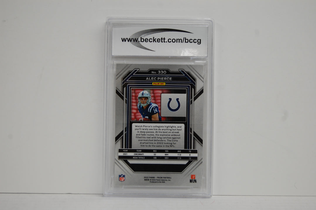 2022 Panini Primz Football Alec Pierce #330 BCCG 10