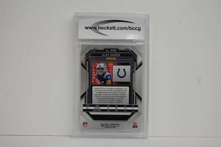 2022 Panini Primz Football Alec Pierce #330 BCCG 10