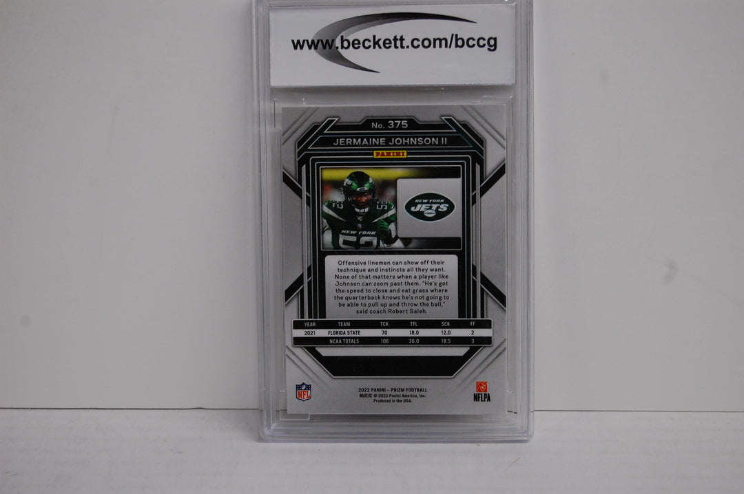 2022 Panini Prizm Football Jermaine Johnson II #375 BCCG 10