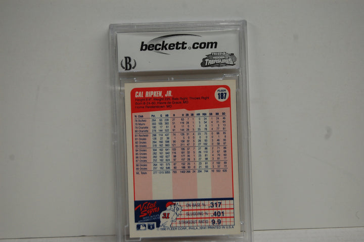 1990 Fleer Baseball Cal Ripken #187 BCCG 9
