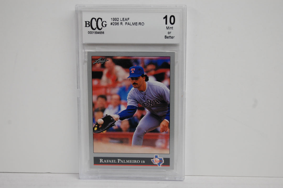 1992 Leaf Baseball Rafael Palmeiro #296 BCCG 10