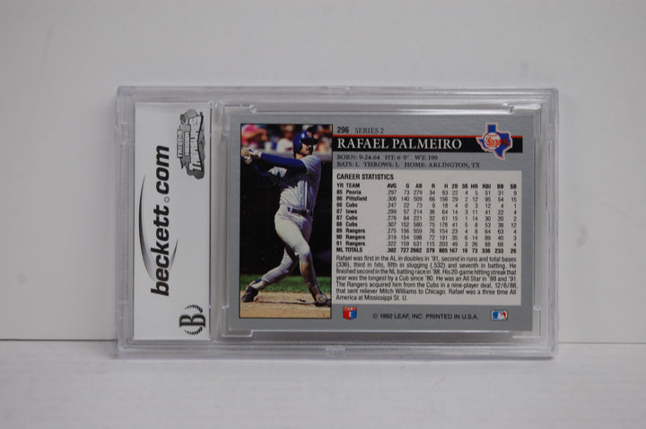 1992 Leaf Baseball Rafael Palmeiro #296 BCCG 10