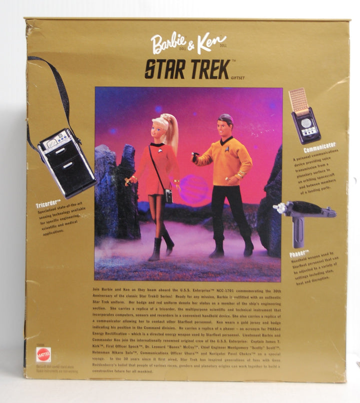 Barbie & Ken Doll 30th Anniversary Star Trek Set New in Box 1996