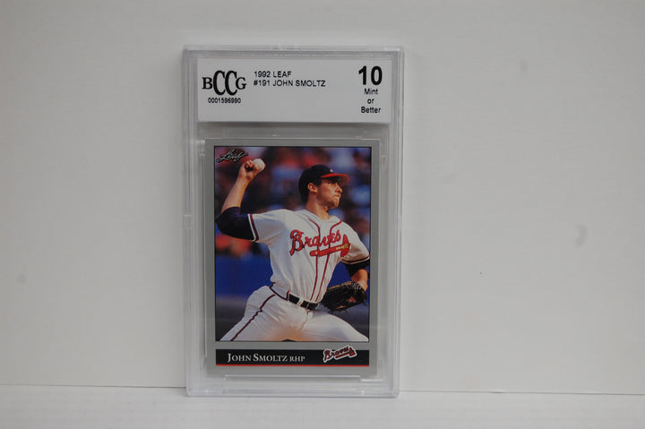 1992 Leaf Baseball John Smoltz #191 BCCG 10