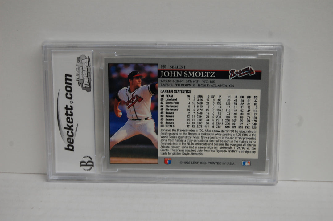 1992 Leaf Baseball John Smoltz #191 BCCG 10
