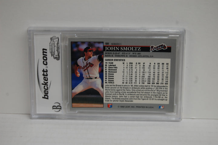 1992 Leaf Baseball John Smoltz #191 BCCG 10