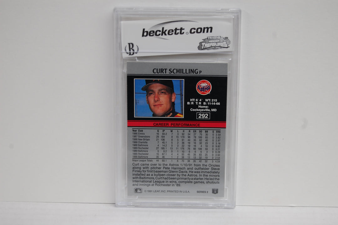 1991 Leaf Baseball Curt Schilling #292 BCCG 10