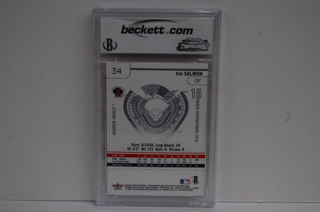 2003 Fleer Authentix Baseball Tim Salmon #34 BCCG 9