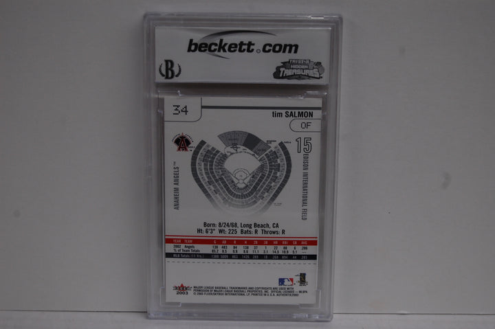 2003 Fleer Authentix Baseball Tim Salmon #34 BCCG 9