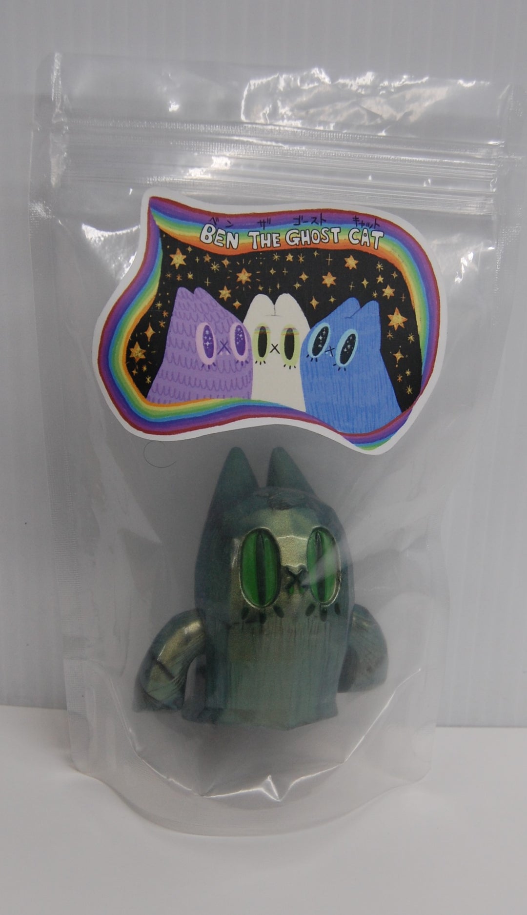 Ben The Ghost Cat - Mao Sofubi Vinyl Figure (Metallic Green)
