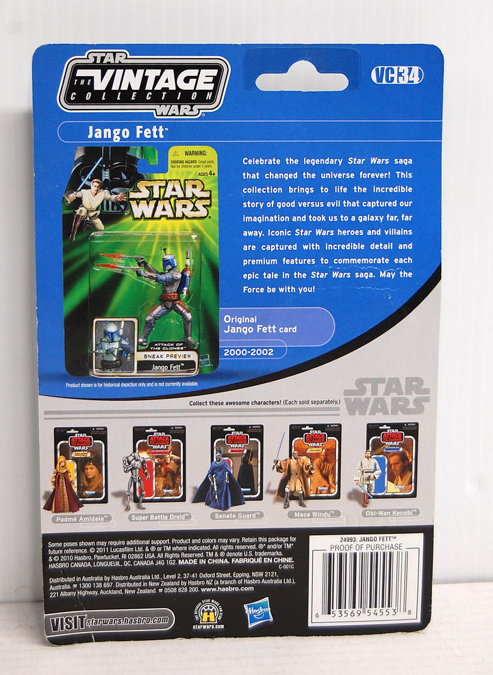 Star Wars Attack of the Clones Jango Fett VC34 Kenner Figure