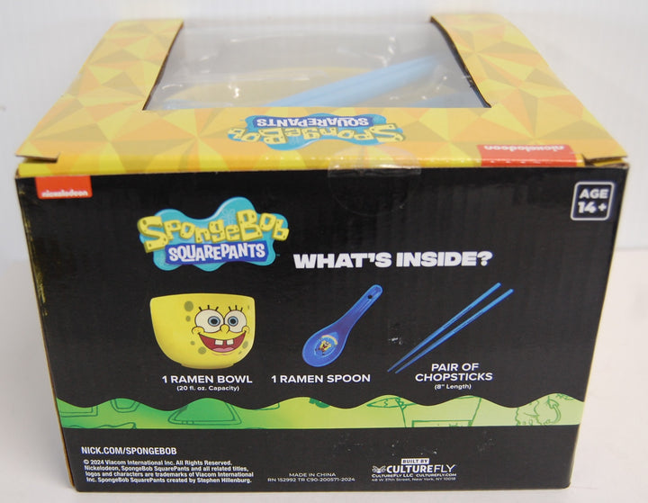Spongebob Squarepants Ramen Bundle - Bowl, Spoon & Chopsticks
