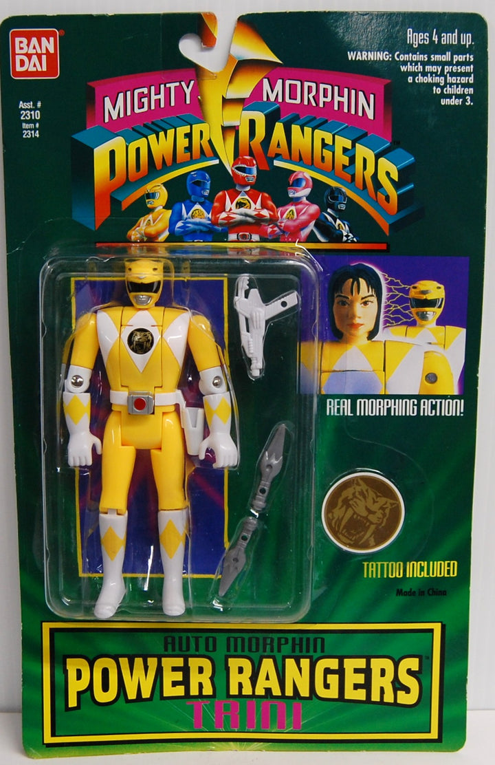 1994 Mighty Morphin Power Rangers - Auto Morphin Yellow Ranger Trini Figure