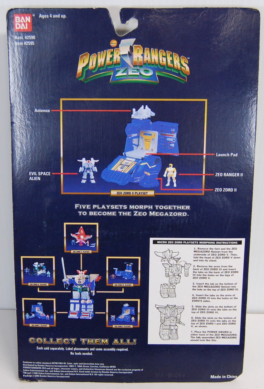 1996 Power Rangers Zeo - Zeo Zord II Micro Playset (Yellow Ranger)