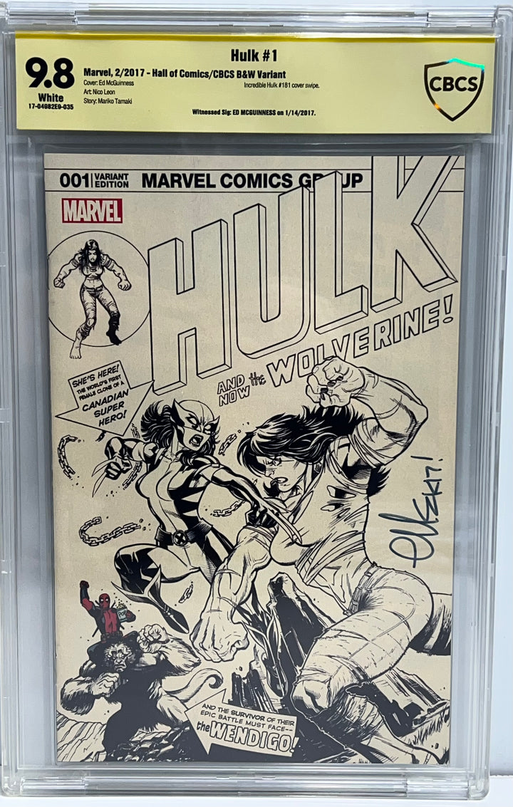 Hulk #1 Black & White Variant CBCS 9.8
