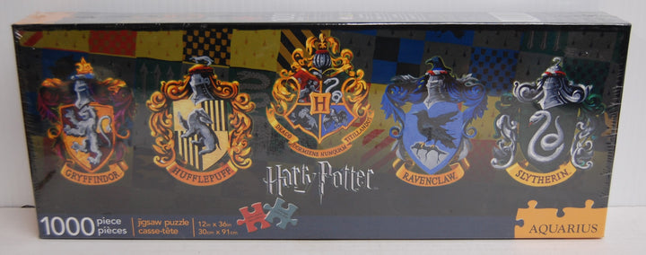 Harry Potter Crests Slim Jigsaw Puzzle 1000 Pieces 12x36in