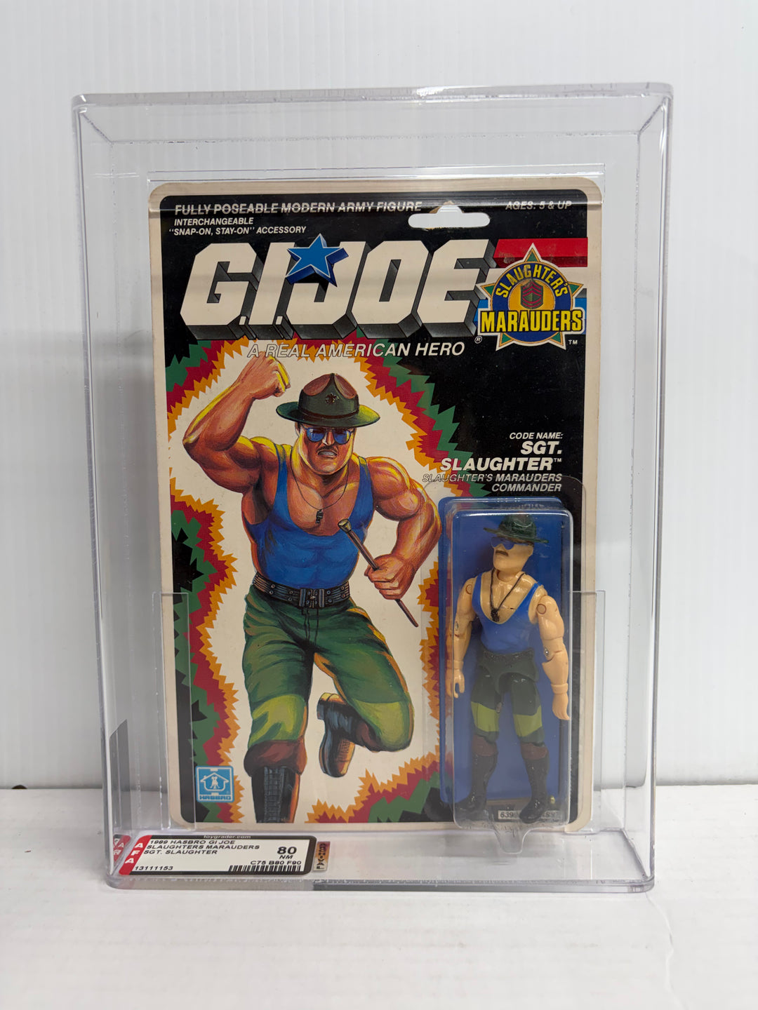 GI Joe ARAH - SGT. Slaughter (Slaughter's Marauders Commander) AFA 80 nm