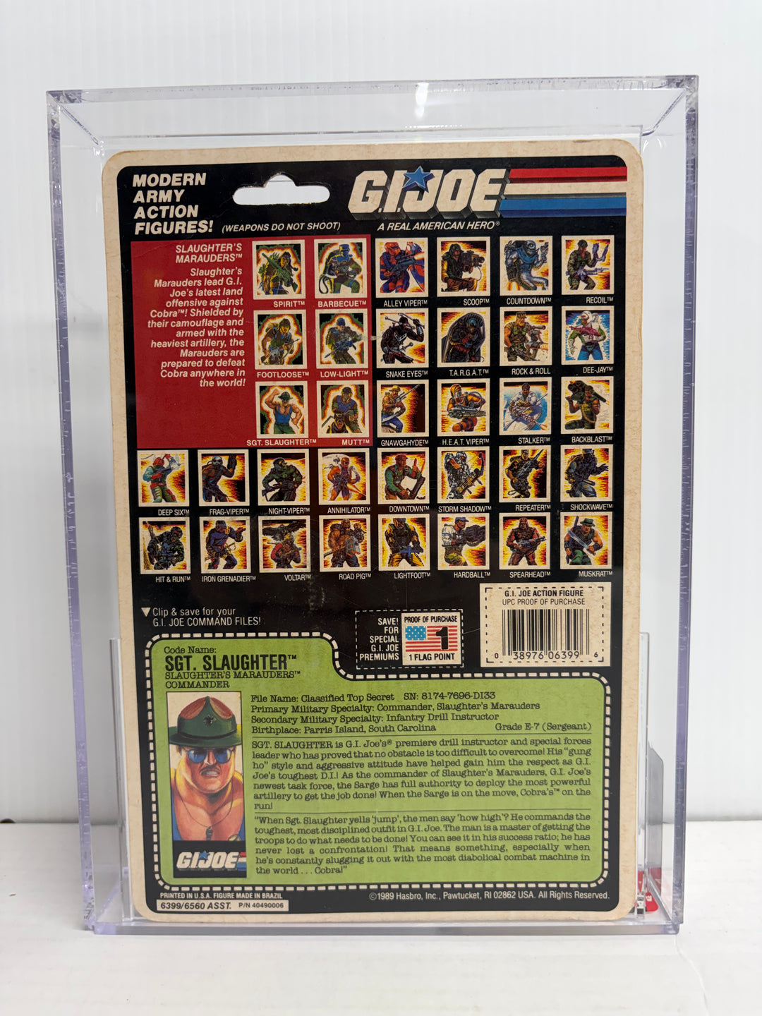 GI Joe ARAH - SGT. Slaughter (Slaughter's Marauders Commander) AFA 80 nm