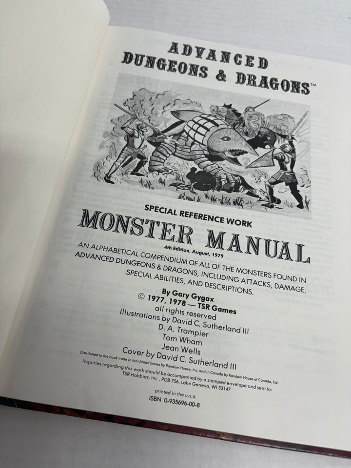Advanced Dungeons & Dragons: Monster Manual - 4th Edition