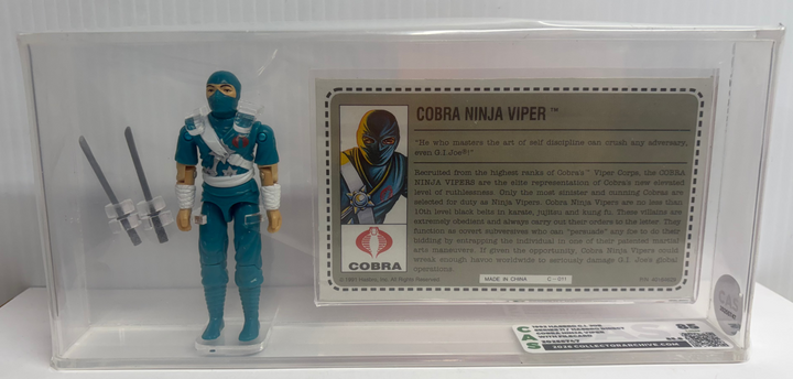 1992 Hasbro G.I. Joe Loose Action Figure & Filecard - Cobra Ninja Viper (Hasbo Direct) CAS 85