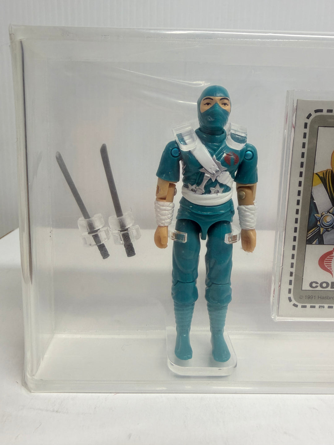 1992 Hasbro G.I. Joe Loose Action Figure & Filecard - Cobra Ninja Viper (Hasbo Direct) CAS 85