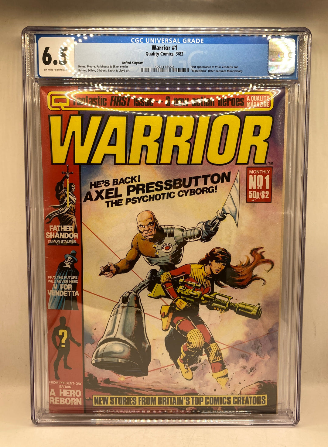 Warrior #1 - CGC 6.5 OF to WP - 4074188002 - United Kingdom