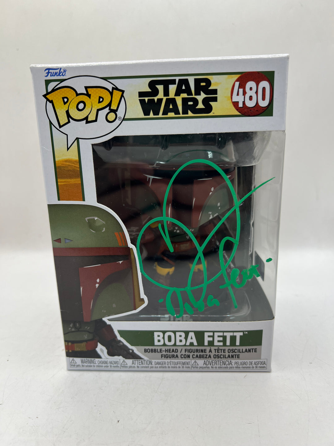 POP Star Wars - Boba Fett #480 signed by Daniel Logan (w/cert)