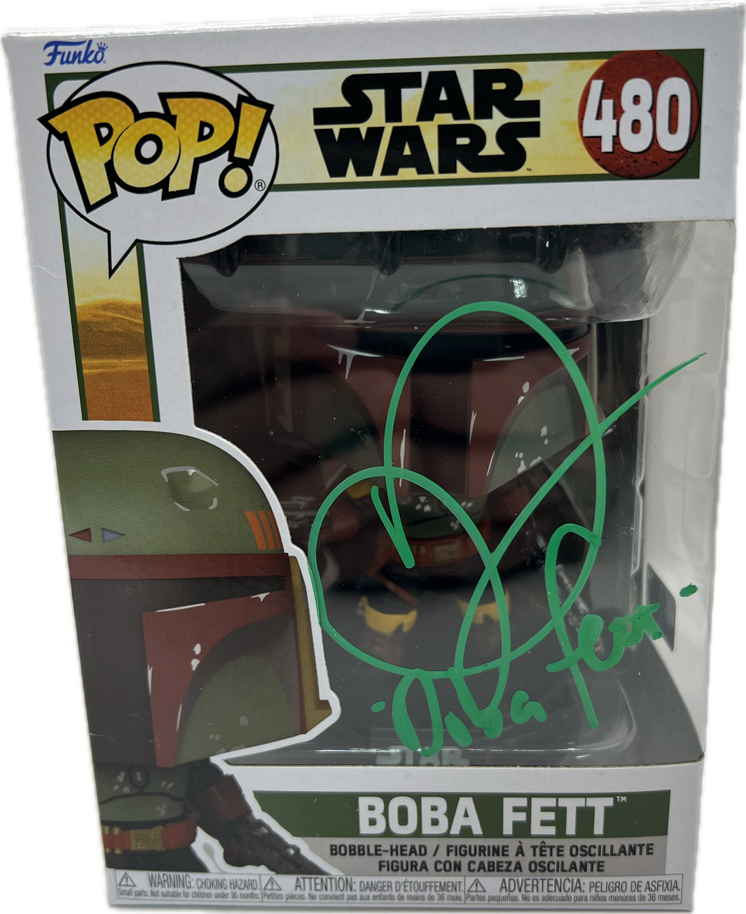 POP Star Wars - Boba Fett #480 signed by Daniel Logan (w/cert)