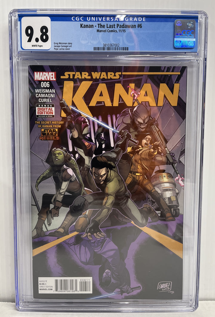 Star Wars Kanan The Last Padawan #6 CGC 9.8