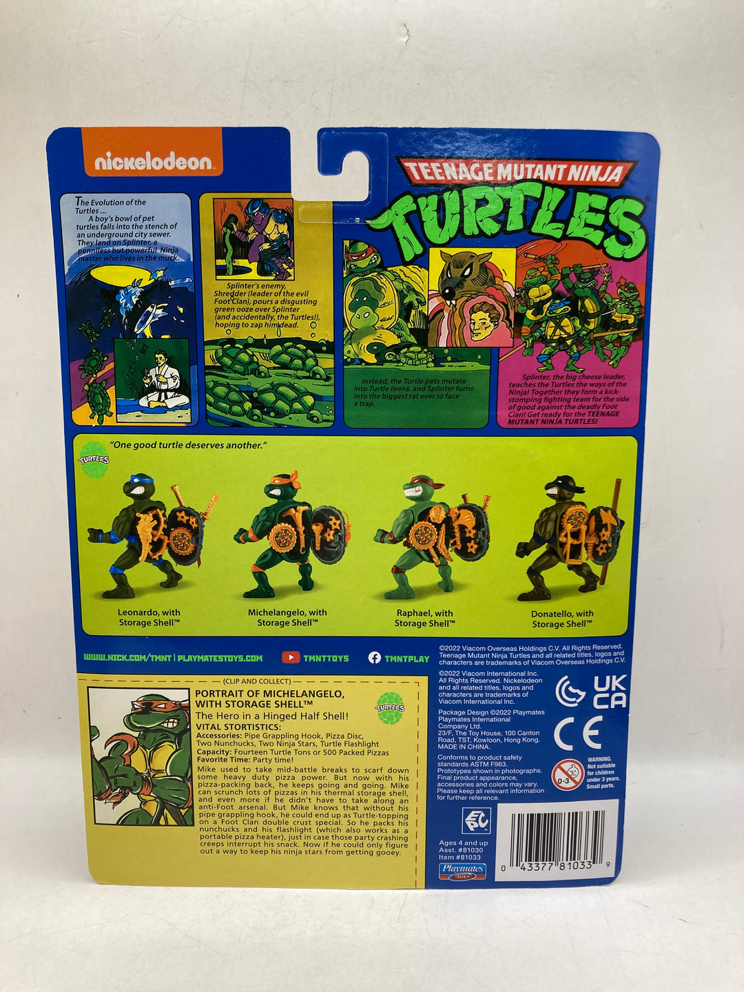 TEENAGE MUTANT NINJA TURTLES - Set of 4 - Storage Shell Figures