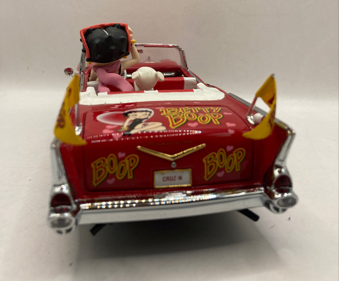 DANBURY MINT BETTY’S '57 CHEVY BEL AIR CONVERTIBLE "BETTY BOOP RED" 1:24 INC