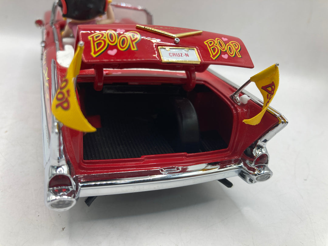 DANBURY MINT BETTY’S '57 CHEVY BEL AIR CONVERTIBLE "BETTY BOOP RED" 1:24 INC