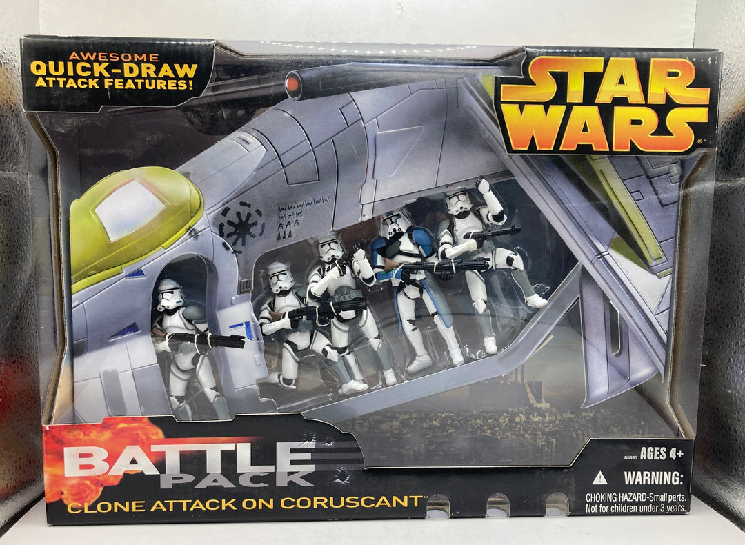 Star Wars Clone Attack On Coruscant Battle Pack 2005 - SEALED