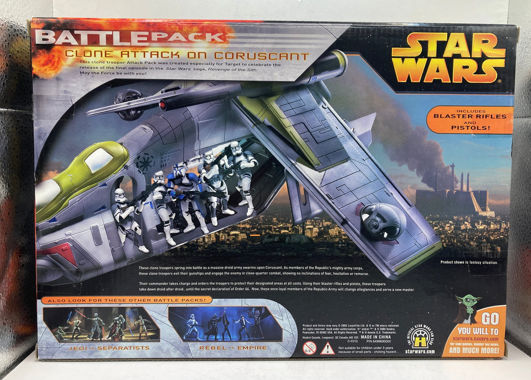 Star Wars Clone Attack On Coruscant Battle Pack 2005 - SEALED