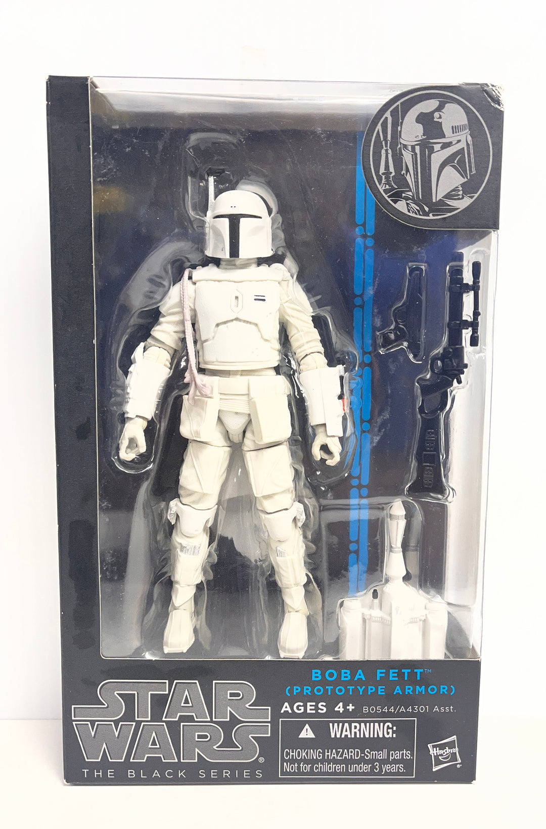 Star Wars The Black Series Boba Fett White Prototype Armor Blue Line 6" Action Figure