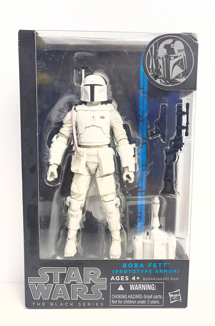 Star Wars The Black Series Boba Fett White Prototype Armor Blue Line 6" Action Figure