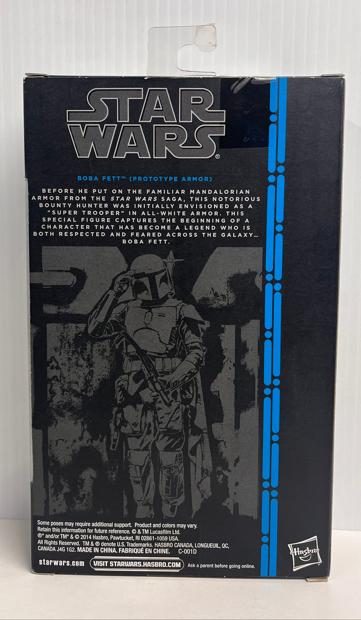 Star Wars The Black Series Boba Fett White Prototype Armor Blue Line 6" Action Figure